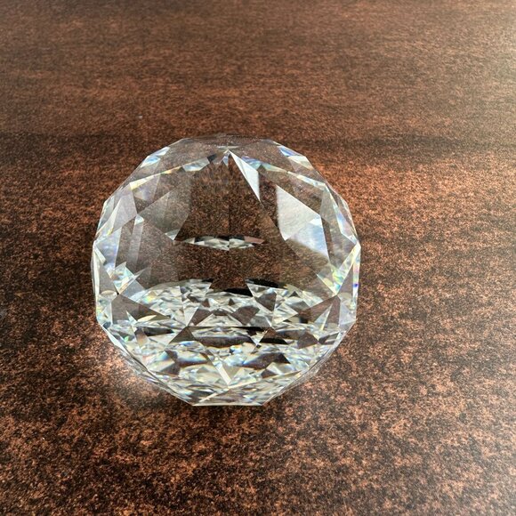Baccarat Crystal Faceted Paperweight Vintage Modern - Picture 2 of 9